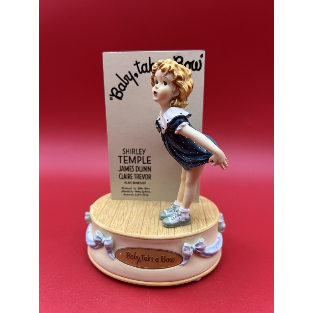 Vintage Shirley Temple "Baby, take a Bow" Music Box Figurine Westland Giftware
